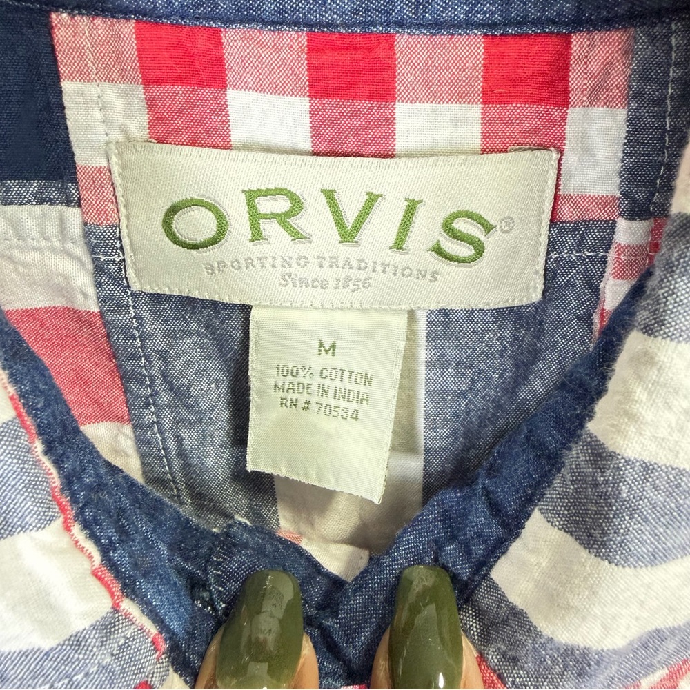 Orvis Women's Patchwork Plaid Button-Down Shirt -… - image 2